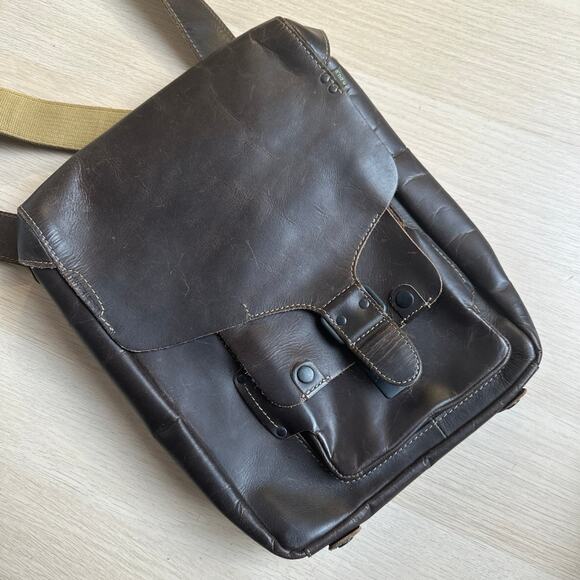 Aunts & Uncles Vintage Leather Backpack Brown